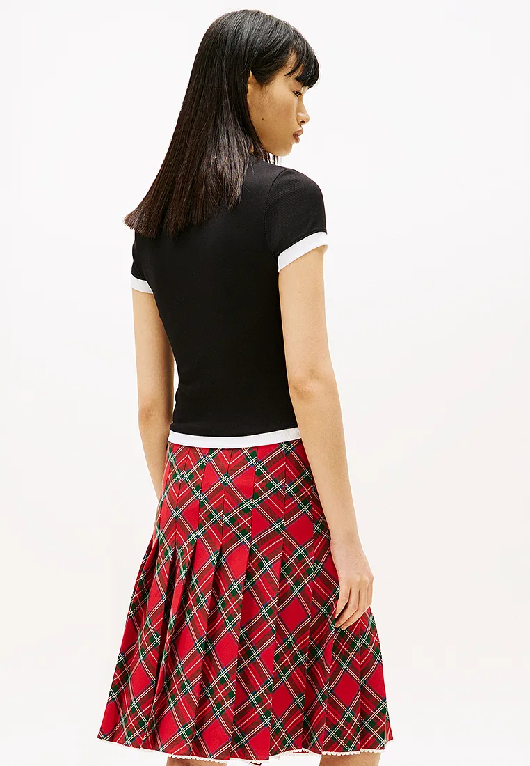 Футболка, Slim Badge Rib, Tommy Jeans Tommy Hilfiger, черный — фото 2