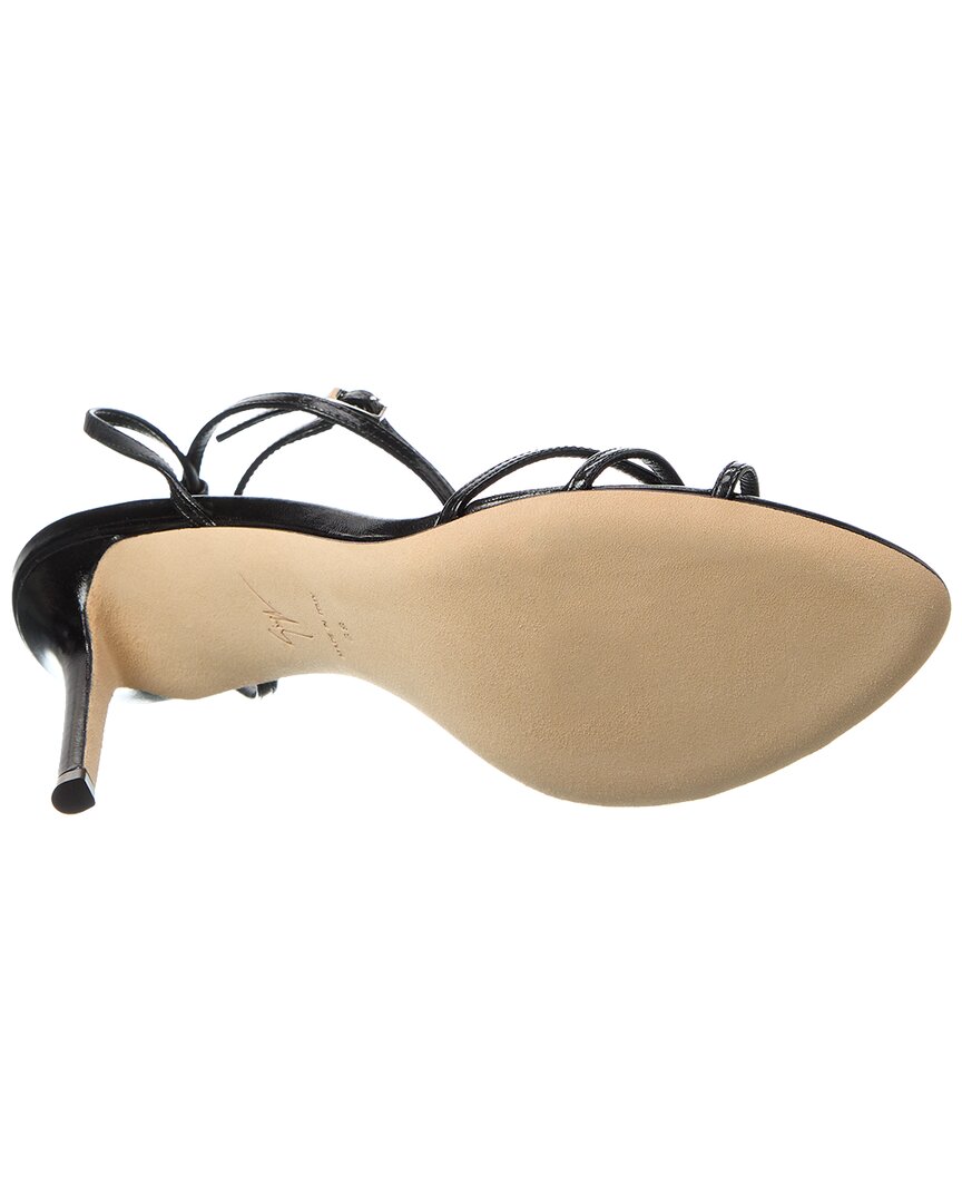 Giuseppe Zanotti Clandestino 90 Leather Sandal, черный — фото 4