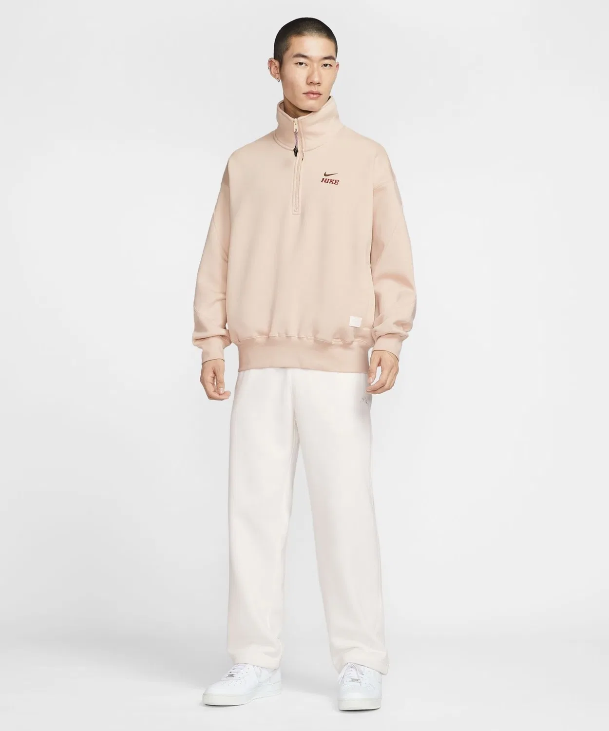 Толстовка Nike NSW CNY BB Half-Zip Fleece, бордовый — фото 4