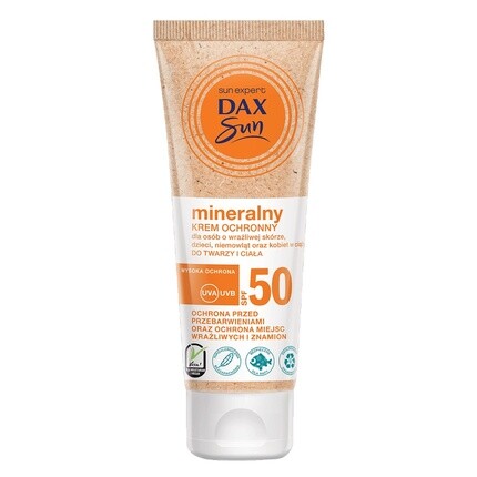 

Минеральный защитный крем для лица и тела для чувствительной кожи Spf50 75 мл Daxsun