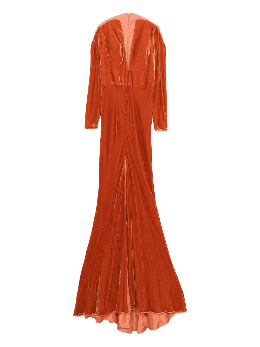 

Платье макси с V-образным вырезом Gemy Maalouf, оранжевый