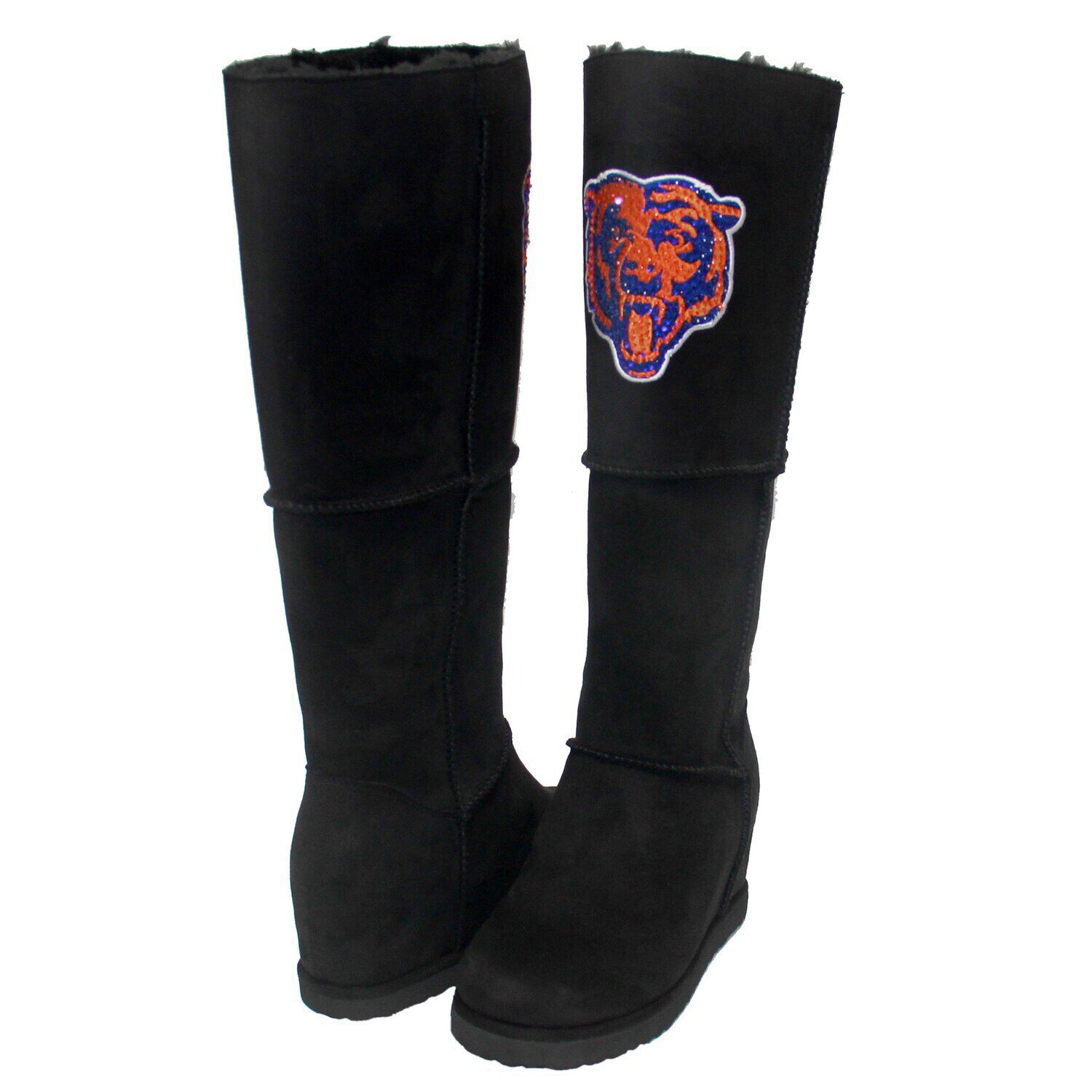 

Женские замшевые сапоги до колена Cuce Black Chicago Bears