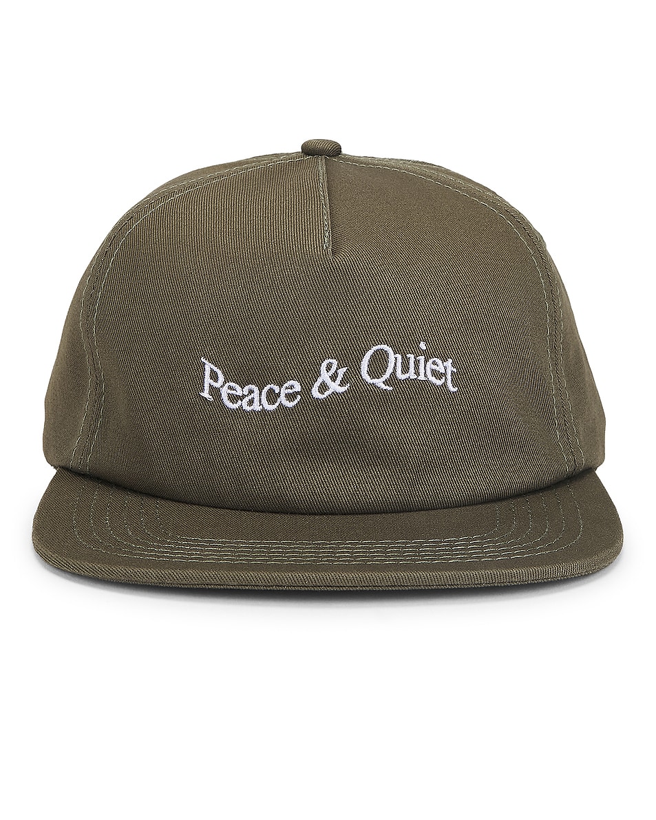 

5-панельная кепка с логотипом Wordmark Museum Of Peace And Quiet, Olive