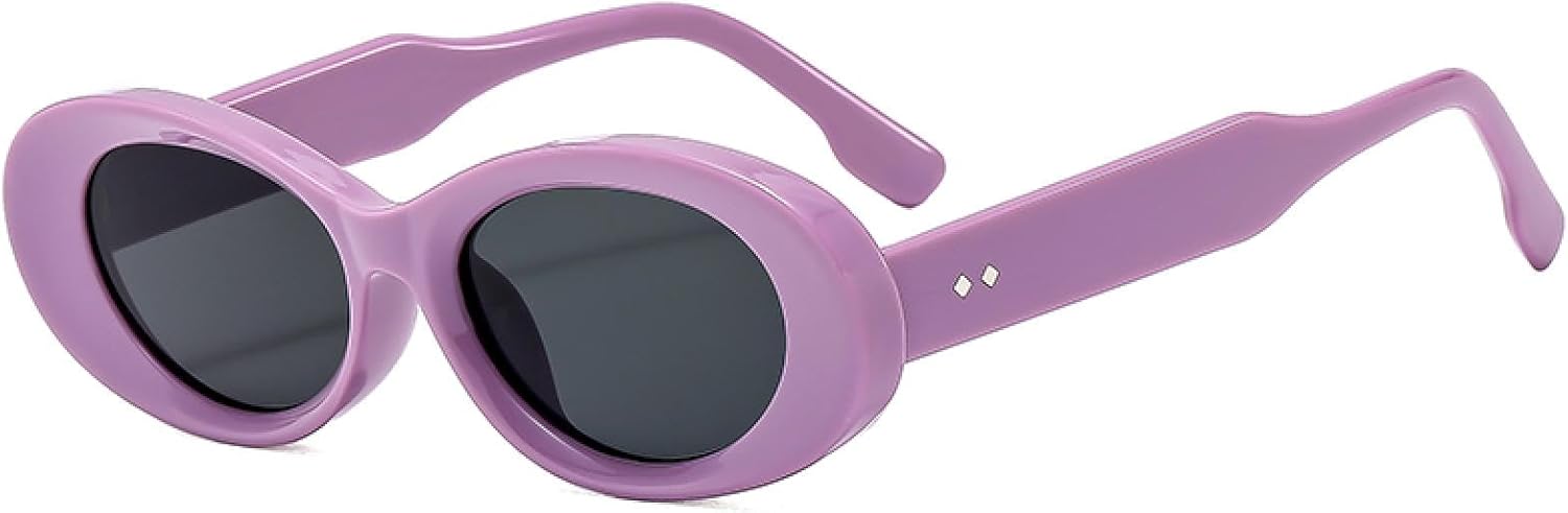 

Солнцезащитные очки с защитой от УФ-излучения UV400 | Толстая овальная оправа с заклепками | Для женщин и мужчин, для занятий спортом на открытом воздухе и вождения DSVIGF, 02