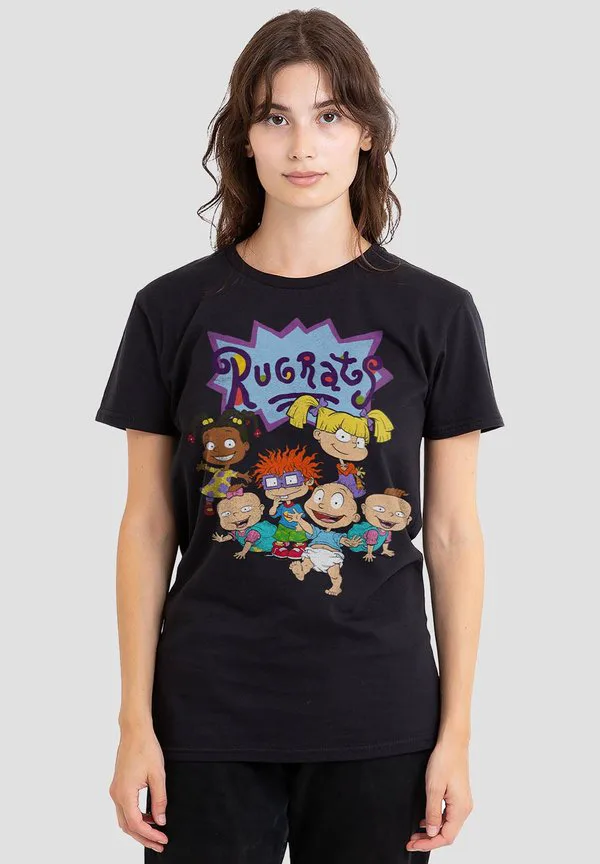 

Футболка с групповым принтом "rugrats" Cotton Soul, Black, Черный, Футболка с групповым принтом "rugrats" Cotton Soul, Black