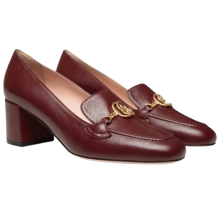 Туфли на высоком каблуке женские бордовые Bally — фото 3