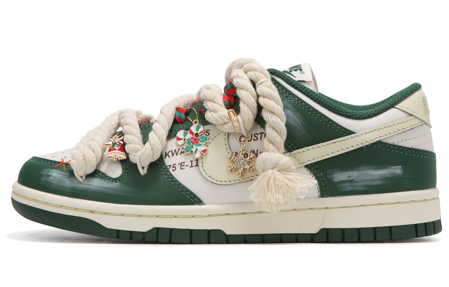 

Кроссовки Nike Dunk Skateboard Shoes Women's Low-Top White/Green
