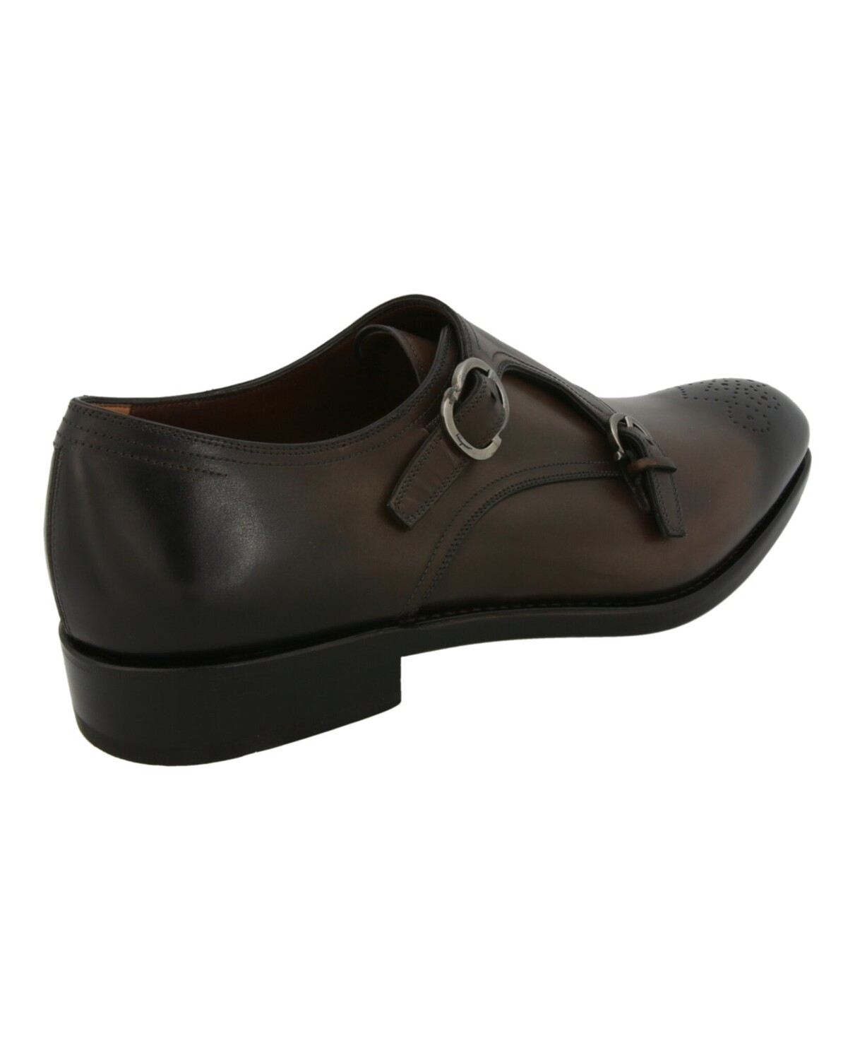 

Классические туфли монки Brighton с ремешками Salvatore Ferragamo, цвет Brown Black