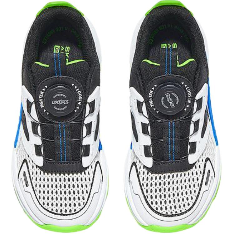 Детские кроссовки SKECHERS BOYS с амортизацией и дышащими свойствами. Низкий верх для детей. Детская обувь для повседневной носки., белый/черный — фото 4