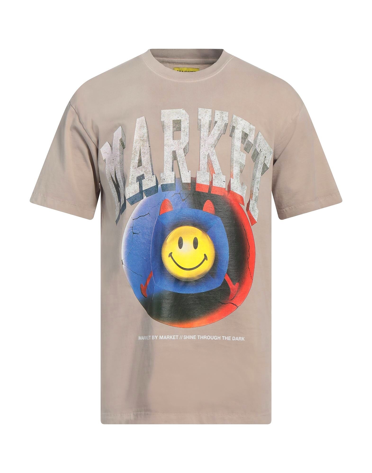 

Футболка X Smiley Market, серо-коричневый
