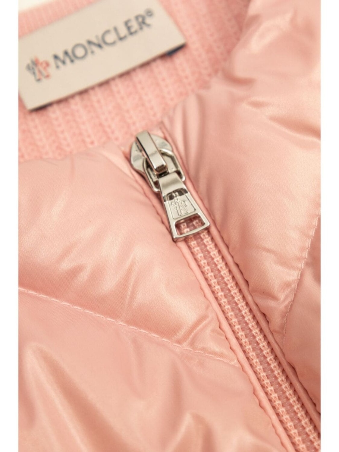 Moncler Enfant кардиган с подкладкой на молнии, розовый — фото 3