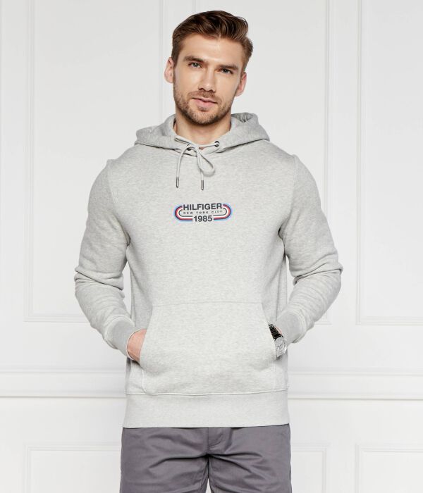 Толстовка мужская Tommy Hilfiger с графикой, серый — фото 3