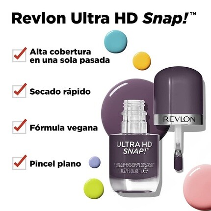 Лак для ногтей Ultra Hd Snap Глянцевый цвет ногтей 0,27 эт. Оз. 033 Заземлен, Revlon — фото 3
