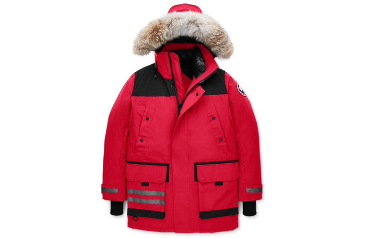 

Пуховик мужской красный Canada Goose, красный