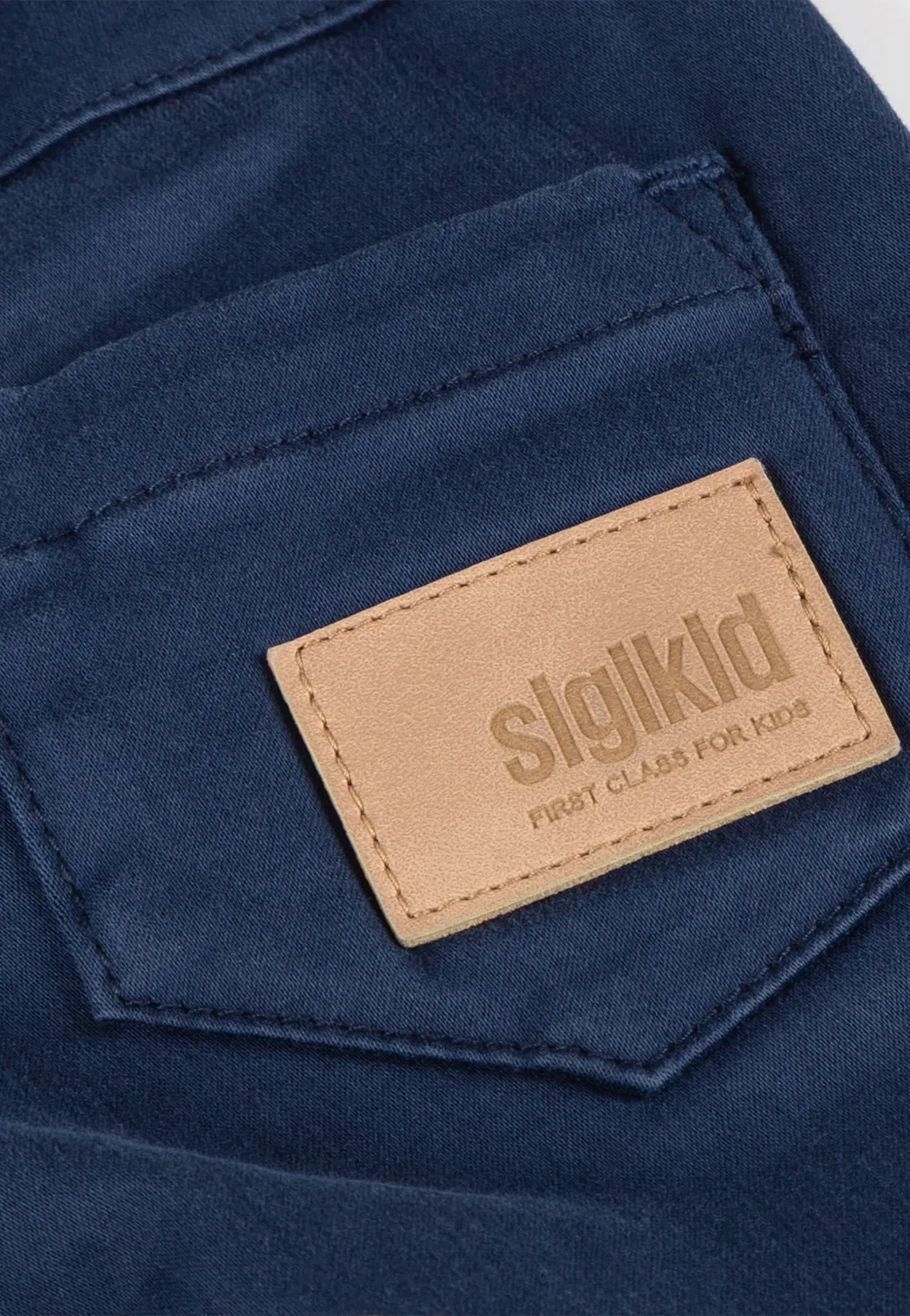 Штаны габардиновые с карманами Sigikid, темно-синий — фото 4
