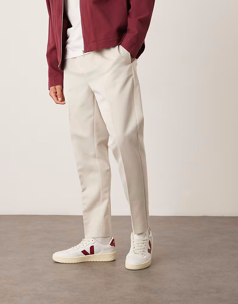 

ASOS DESIGN зауженные брюки элегантного кроя в каменном цвете