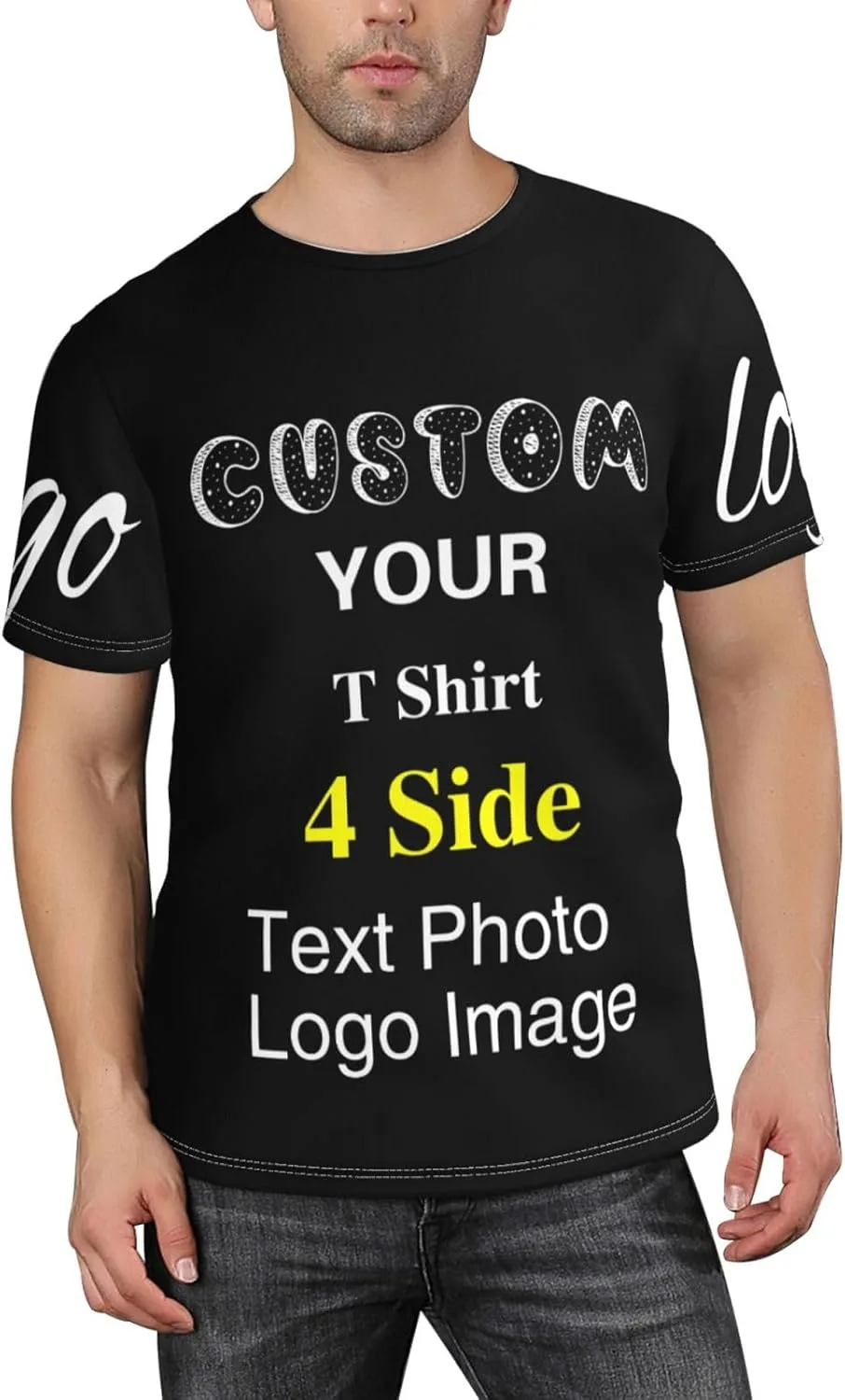 Футболка мужская Custom T Shirts с 4-сторонней печатью — фото 2