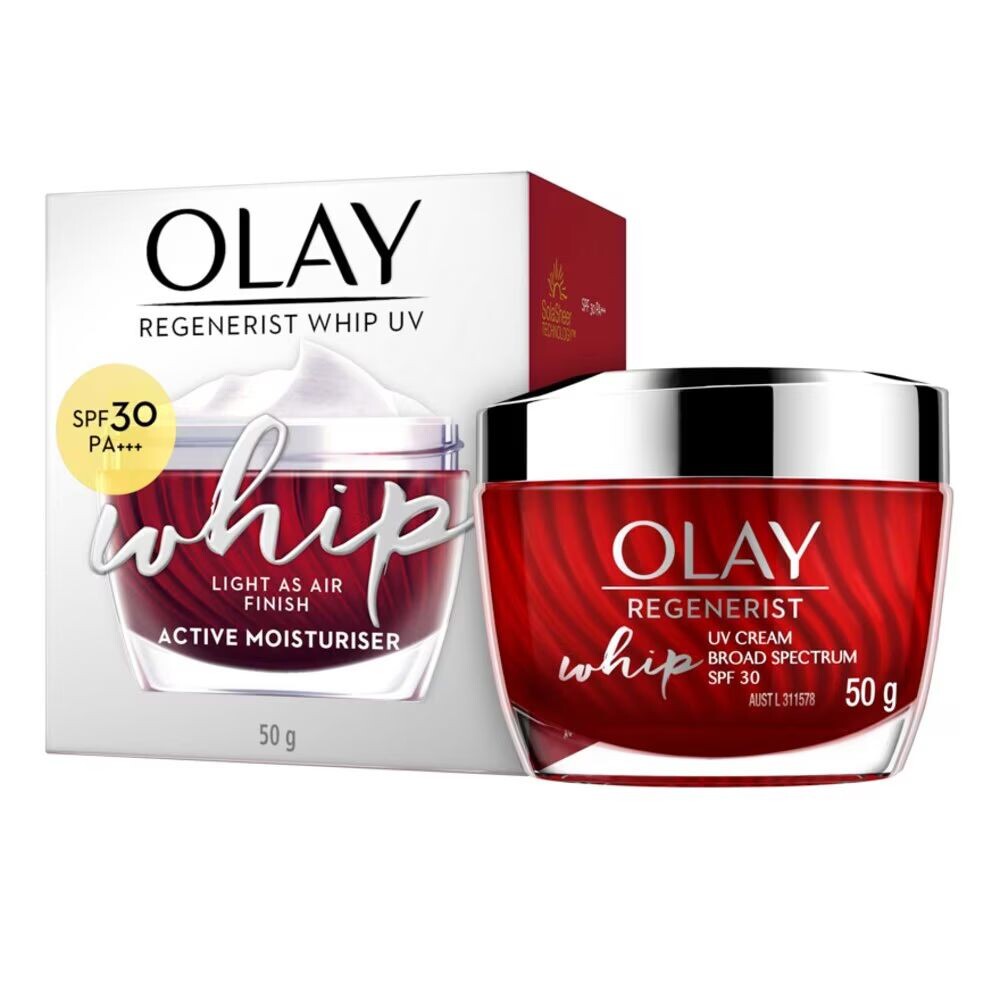 

Olay Regenerist Whip UV SPF30 PA+++ 50 G, Red