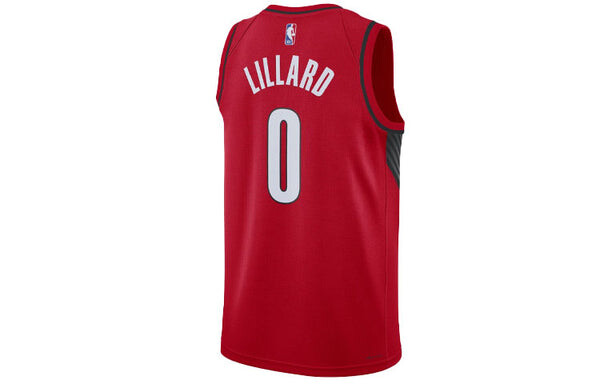 Майка Men's Air Jordan NBA Sports Basketball SW Fan Edition 20 Season Portland Trail Blazers . Lillard No. 0 Red Jersey, красный — фото 2
