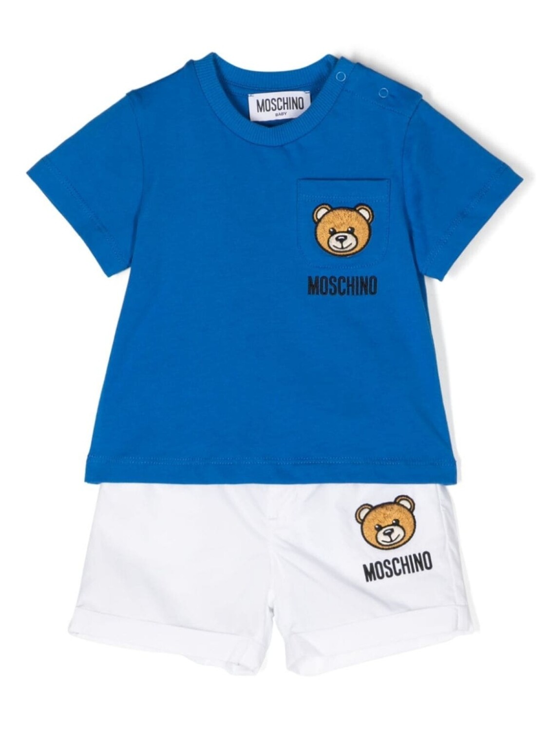 

Moschino Kids комплект Teddy Bear из футболки и шортов, синий