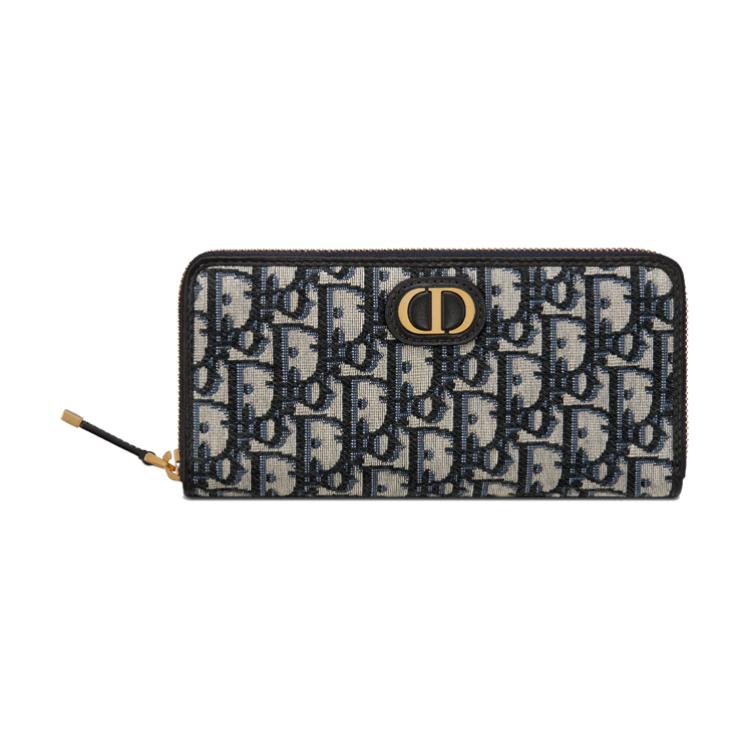 

DIOR Женский кожаный кошелек 30 Montaigne синего цвета