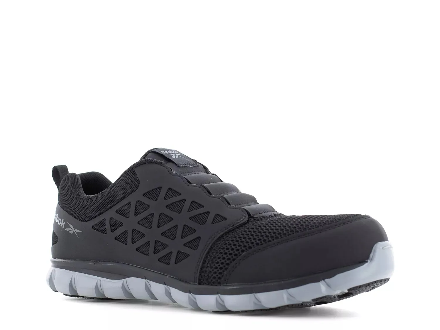 

Reebok Work Sublite Cushion Composite Toe Work Slip-On — мужские, черные