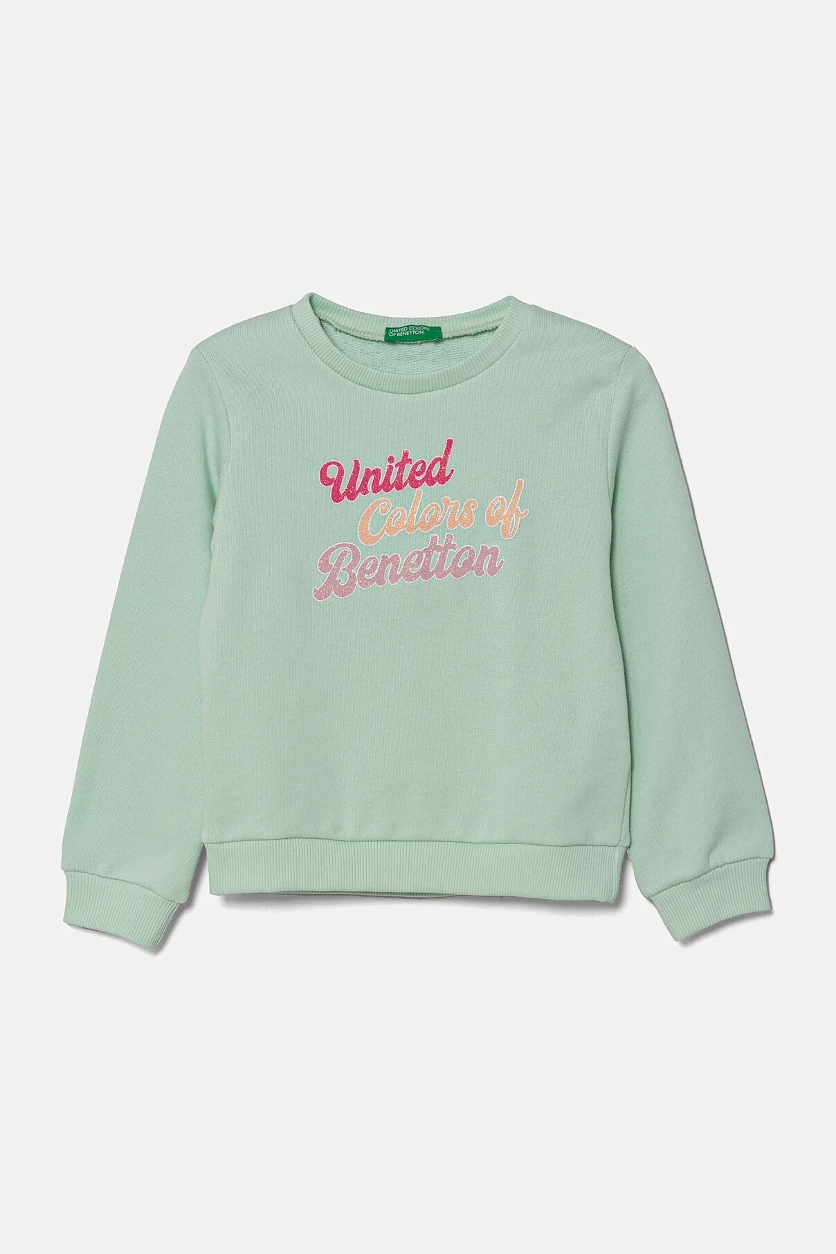 

Детская хлопковая толстовка United Colors Of Benetton, зеленый