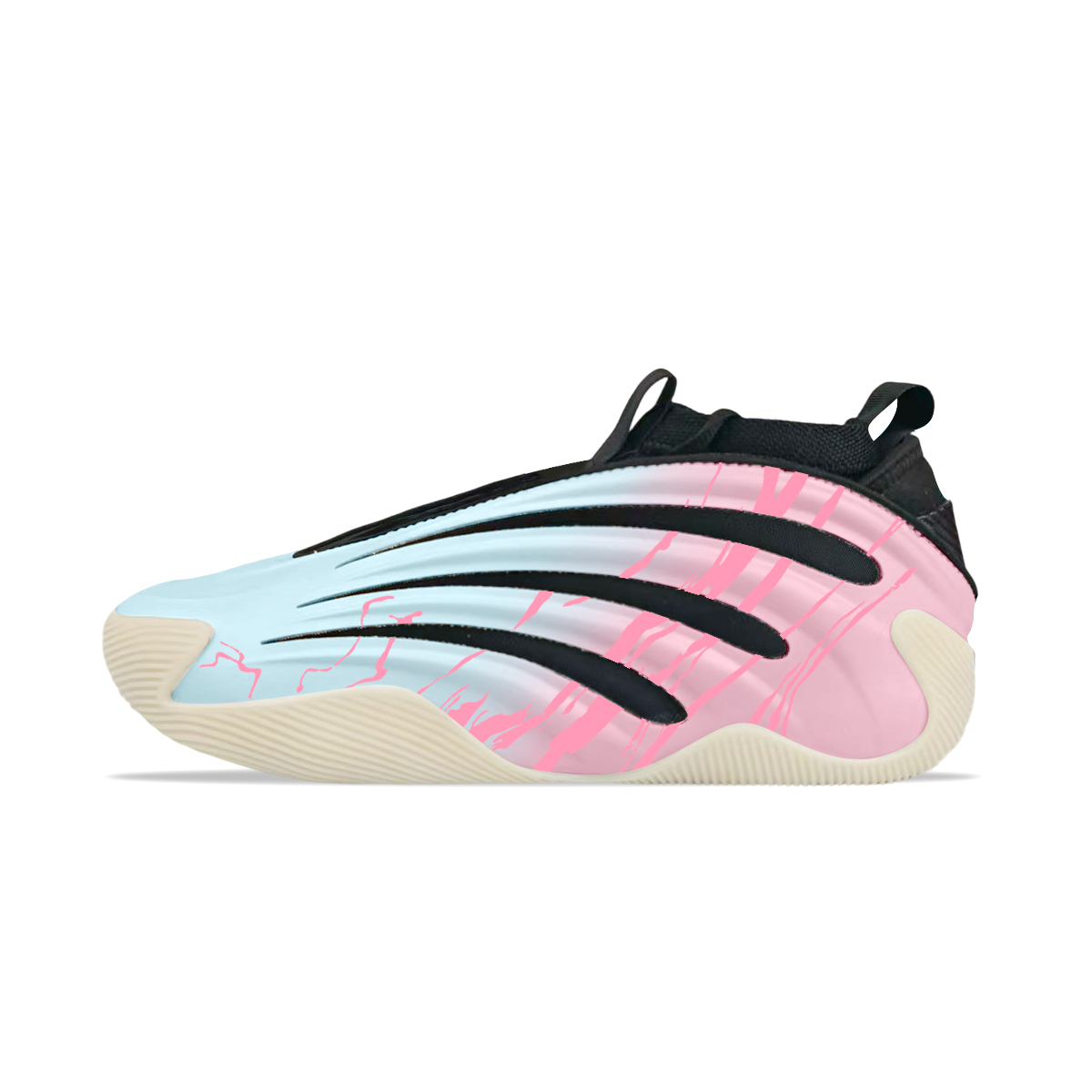 

Adidas Баскетбольные кроссовки Harden Vol.9 BNK Gravity, Court Elf, износостойкие, средний верх, мужские, сине-розовые