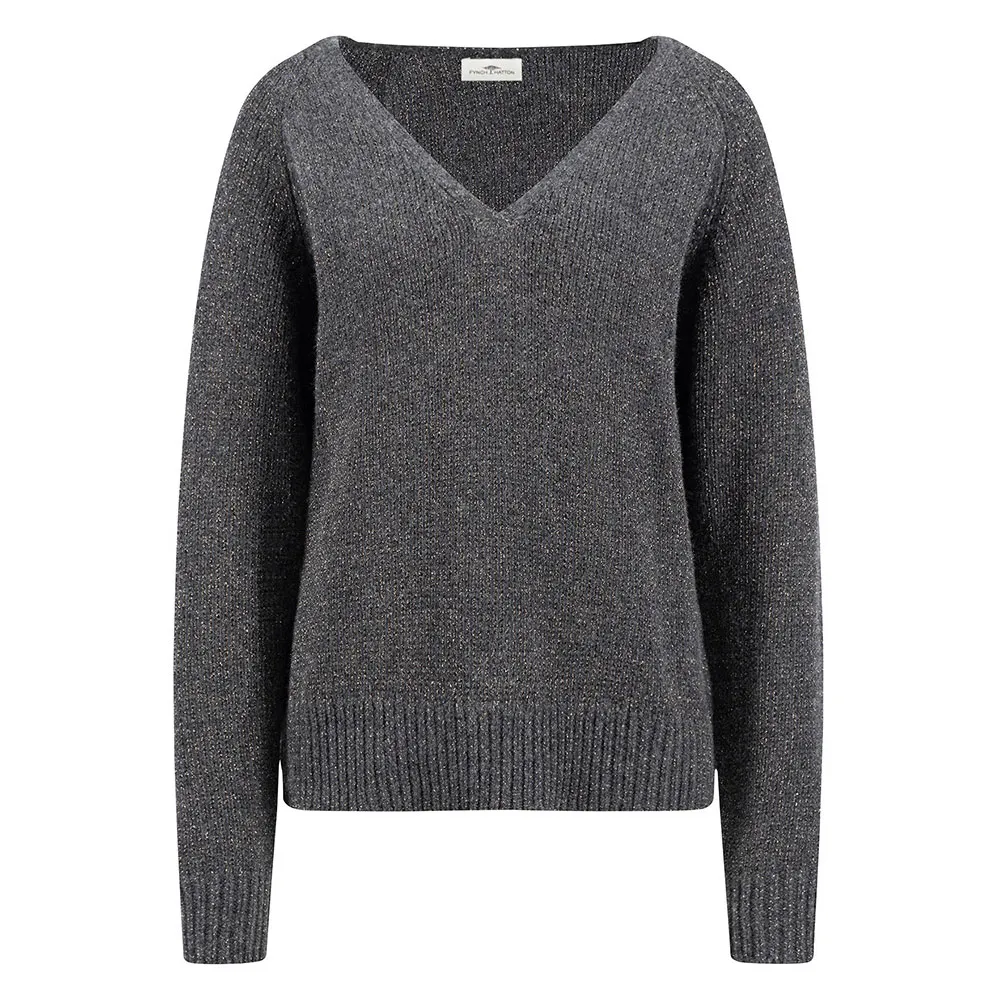 

Свитер Fynch Hatton 24117620 v neck, серый