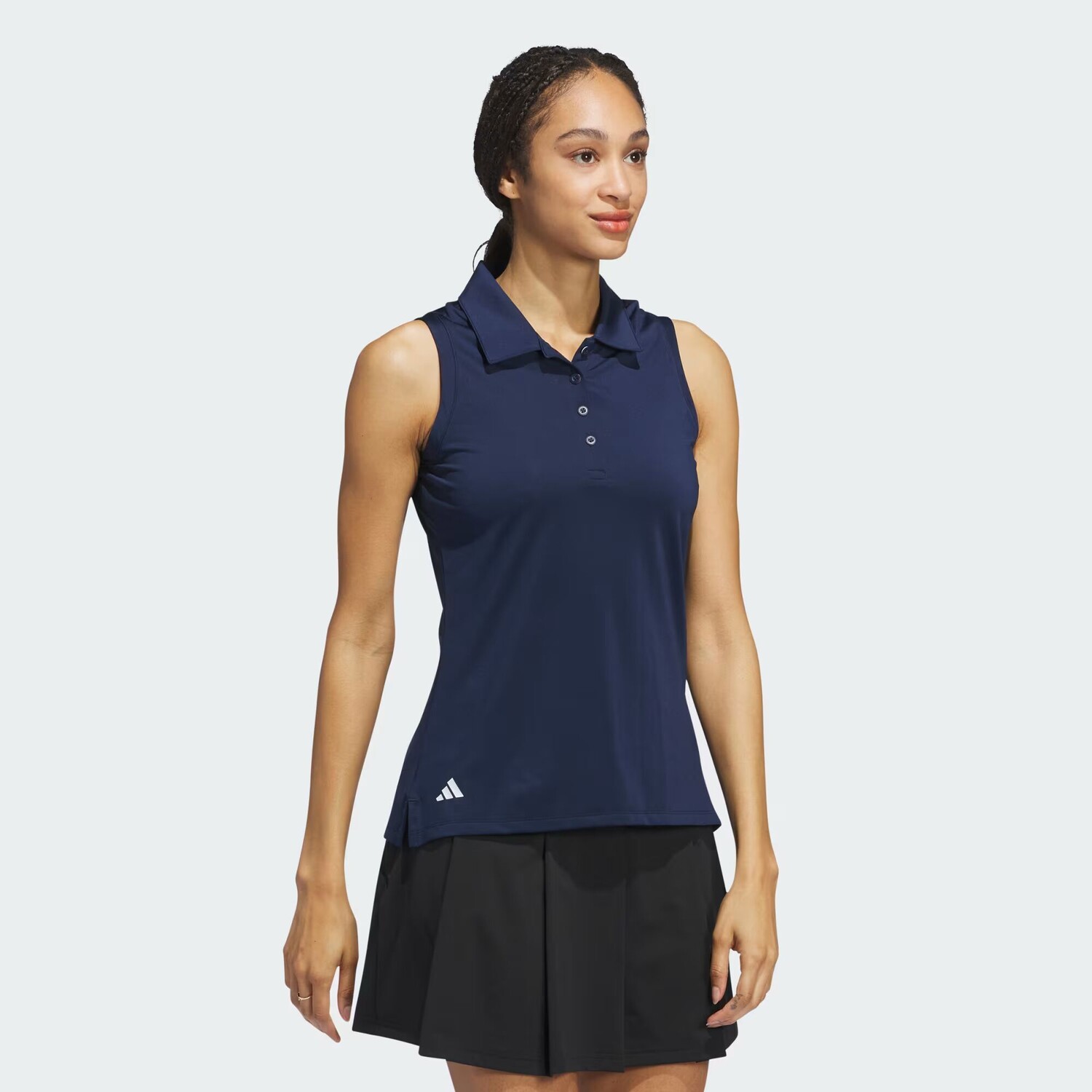 Ultimate365 Однотонная рубашка-поло без рукавов Adidas, цвет Collegiate Navy — фото 3