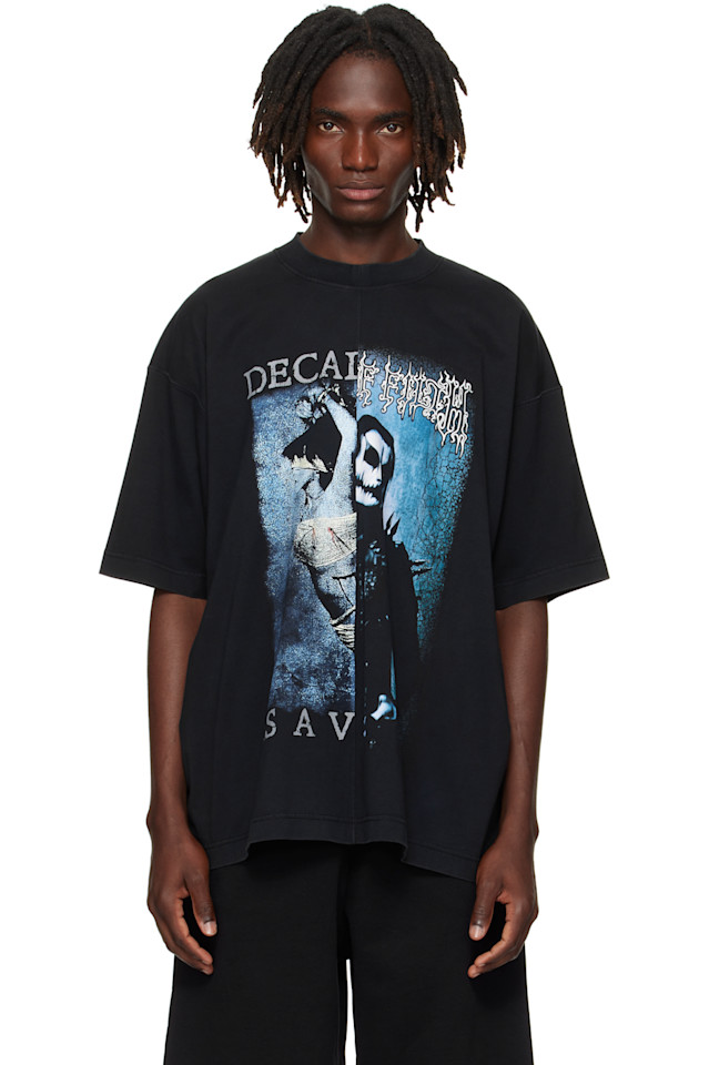 

Футболка оверсайз с принтом Cradle of Filth Vetements, мультиколор