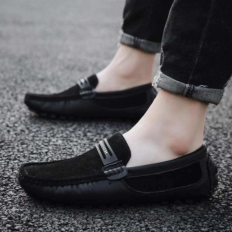 Лоферы кожаные, повседневные, модель Penny Moccasins, черный SayfuR — фото 4