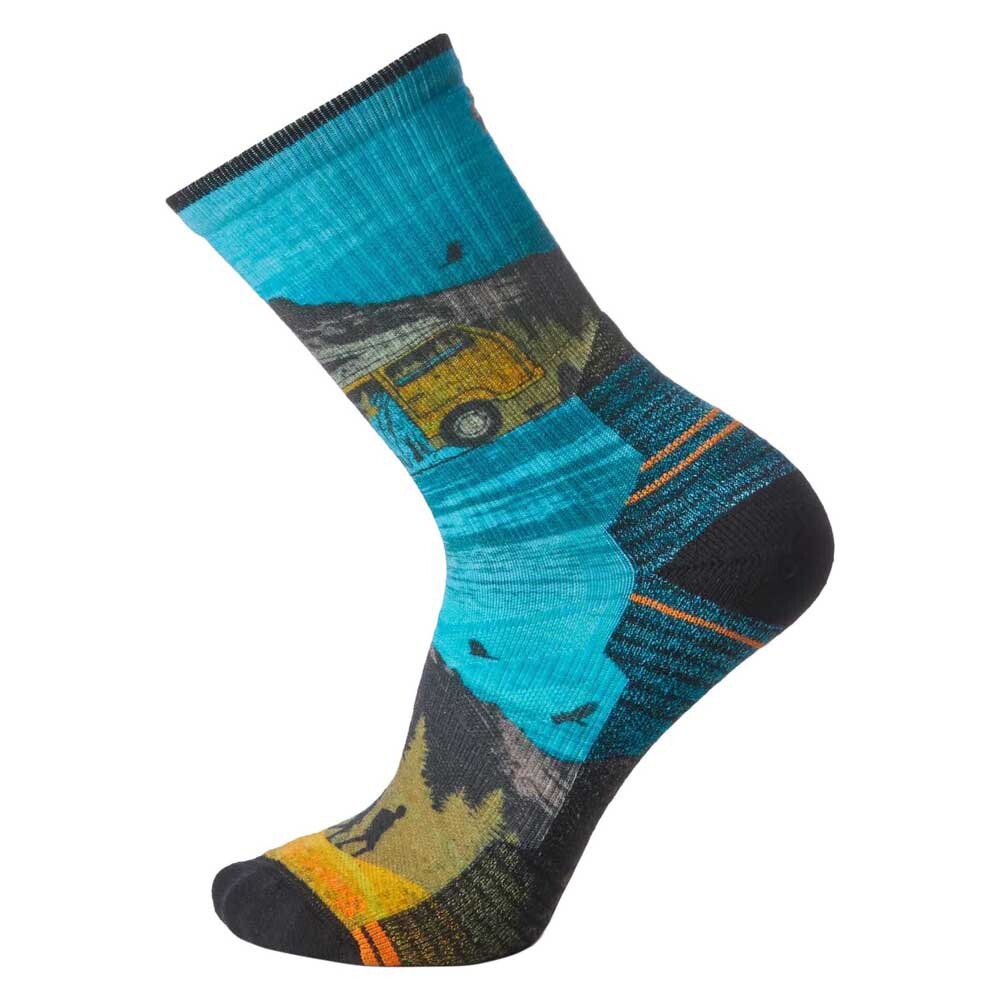

Носки Smartwool Hike Light Cushion Great Excursion Print Crew Long, синий