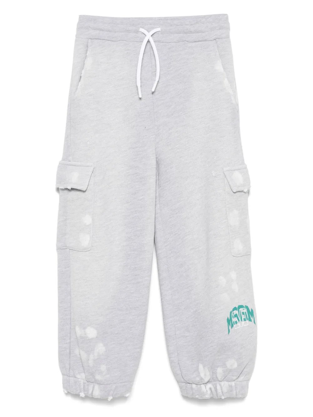 

Спортивные брюки с эффектом потертости MSGM Kids, серый