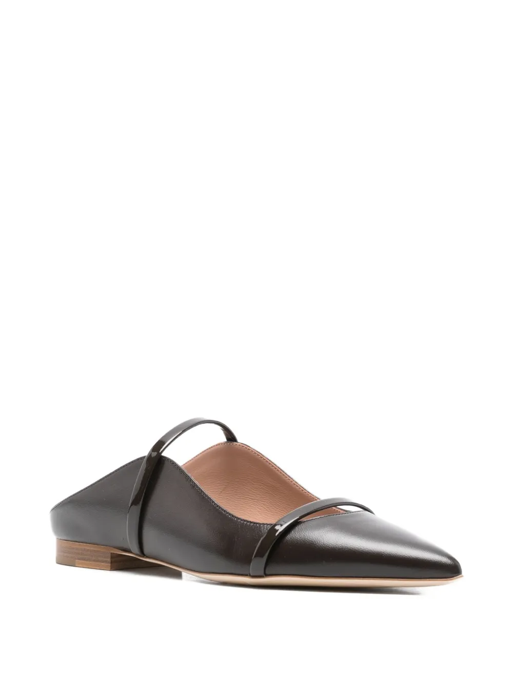 Мюли Maureen из кожи на плоской подошве Malone Souliers, коричневый — фото 2