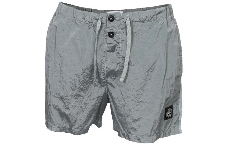 Повседневные шорты мужские небесного цвета STONE ISLAND — фото 2