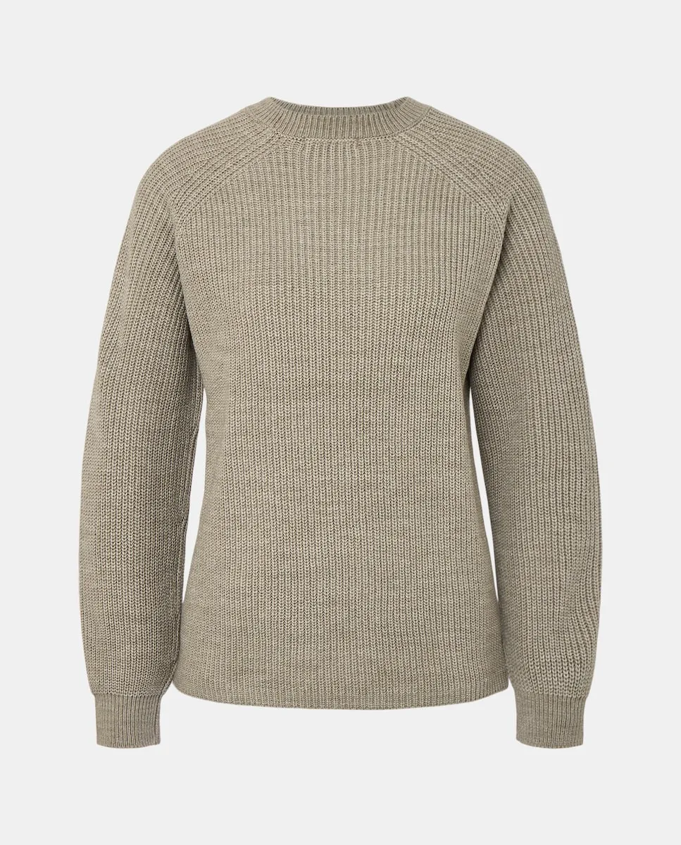 

Женский свитер из однотонного трикотажа Easy Wear, хаки