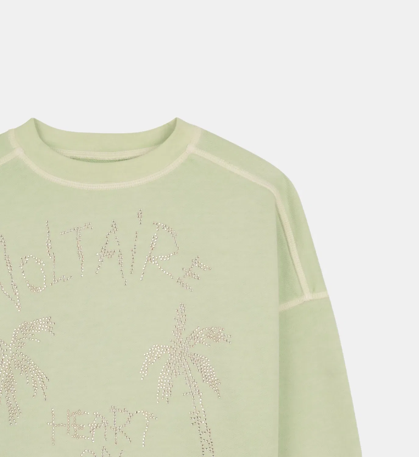 Толстовка с круглым вырезом Zadig&Voltaire Kids, зеленый — фото 4