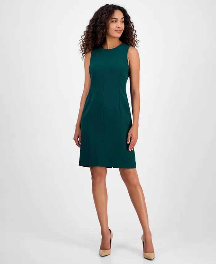 

Женское платье-футляр без рукавов с множеством швов, Regular и Petite Kasper, зеленый