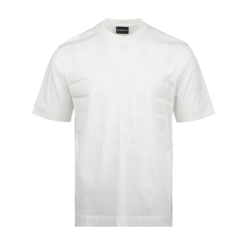 

Футболка с логотипом жаккард EMPORIO ARMANI, белый