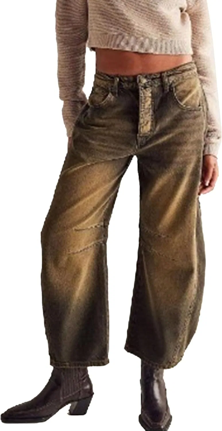 Джинсы Baggy Women, Темно-коричневый