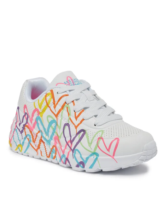 Skechers Кроссовки Uno Lite Spread The Love 314064L/WML белые — фото 2