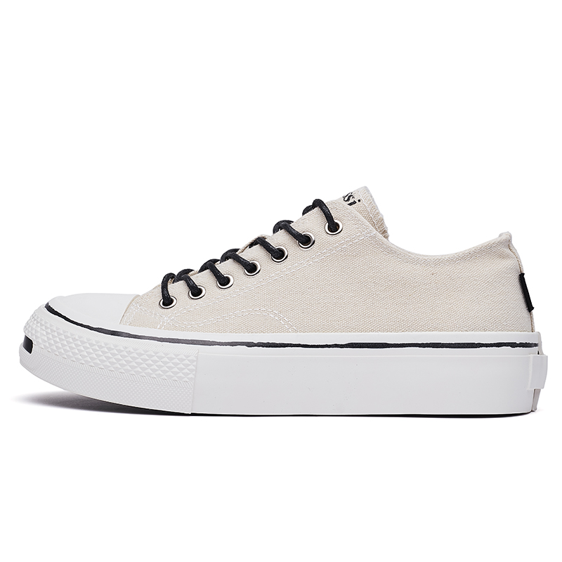 

VANSSI Мужские низкие кеды из холста бежевые, цвет Beige