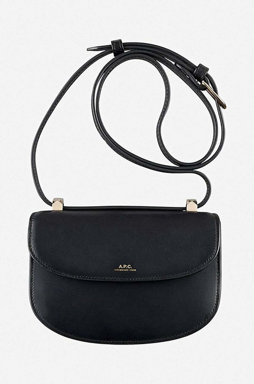 

Кожаная сумка Geneve Mini A.P.C., черный