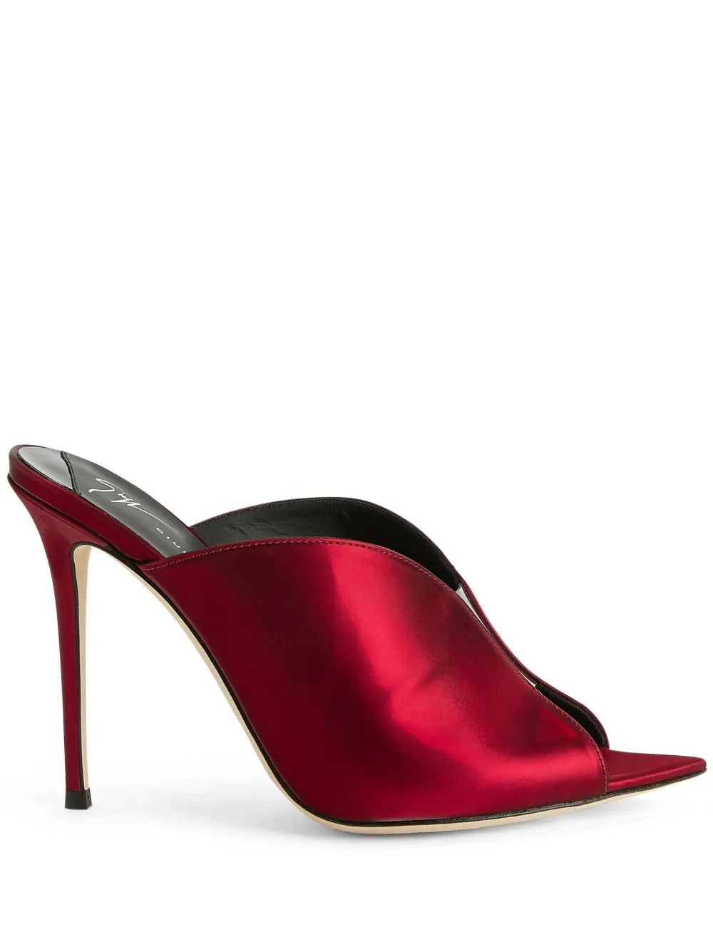 Мюли Intriigo Muse 105 с заостренным носком Giuseppe Zanotti, красный