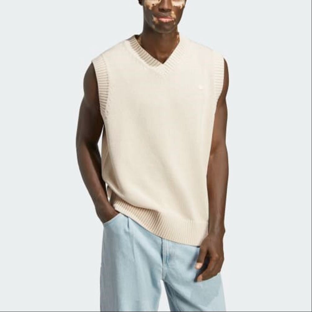 Мужская майка Adidas Originals, цвет Wonder White — фото 4