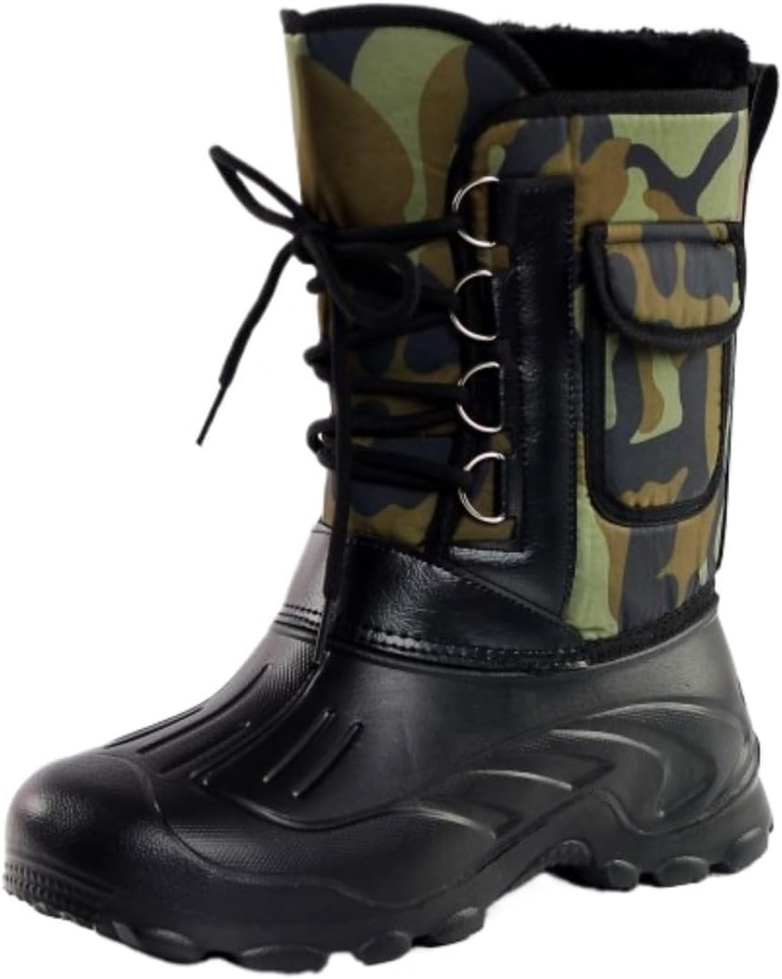 

Мужские зимние снежные ботинки Azttoztto, водонепроницаемые сапоги до середины голени, спортивные износостойкие нескользящие теплые ботинки, Greener