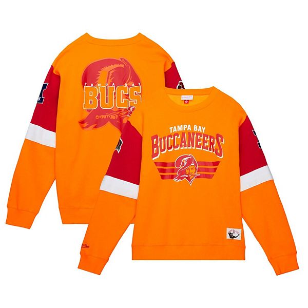 

Мужской оранжевый свитшот Tampa Bay Buccaneers Gridiron Classics Allover 30 Mitchell & Ness