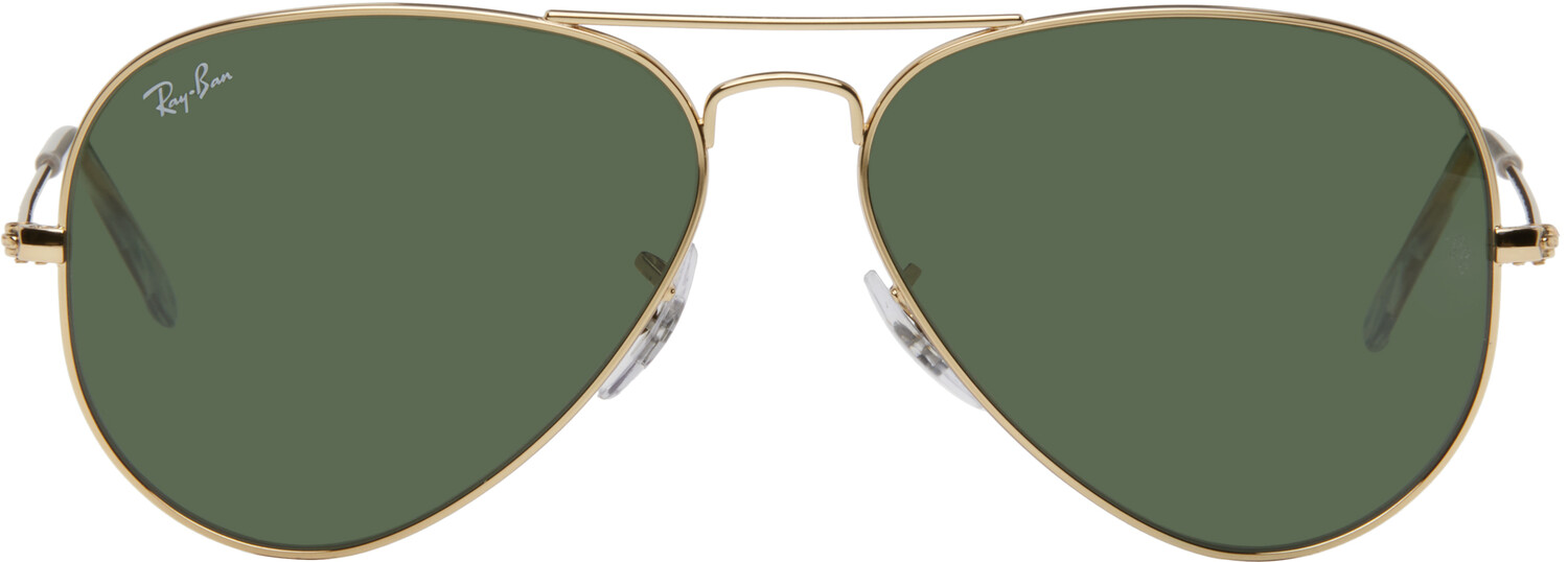 

Классические солнцезащитные очки-авиаторы Gold Ray-Ban