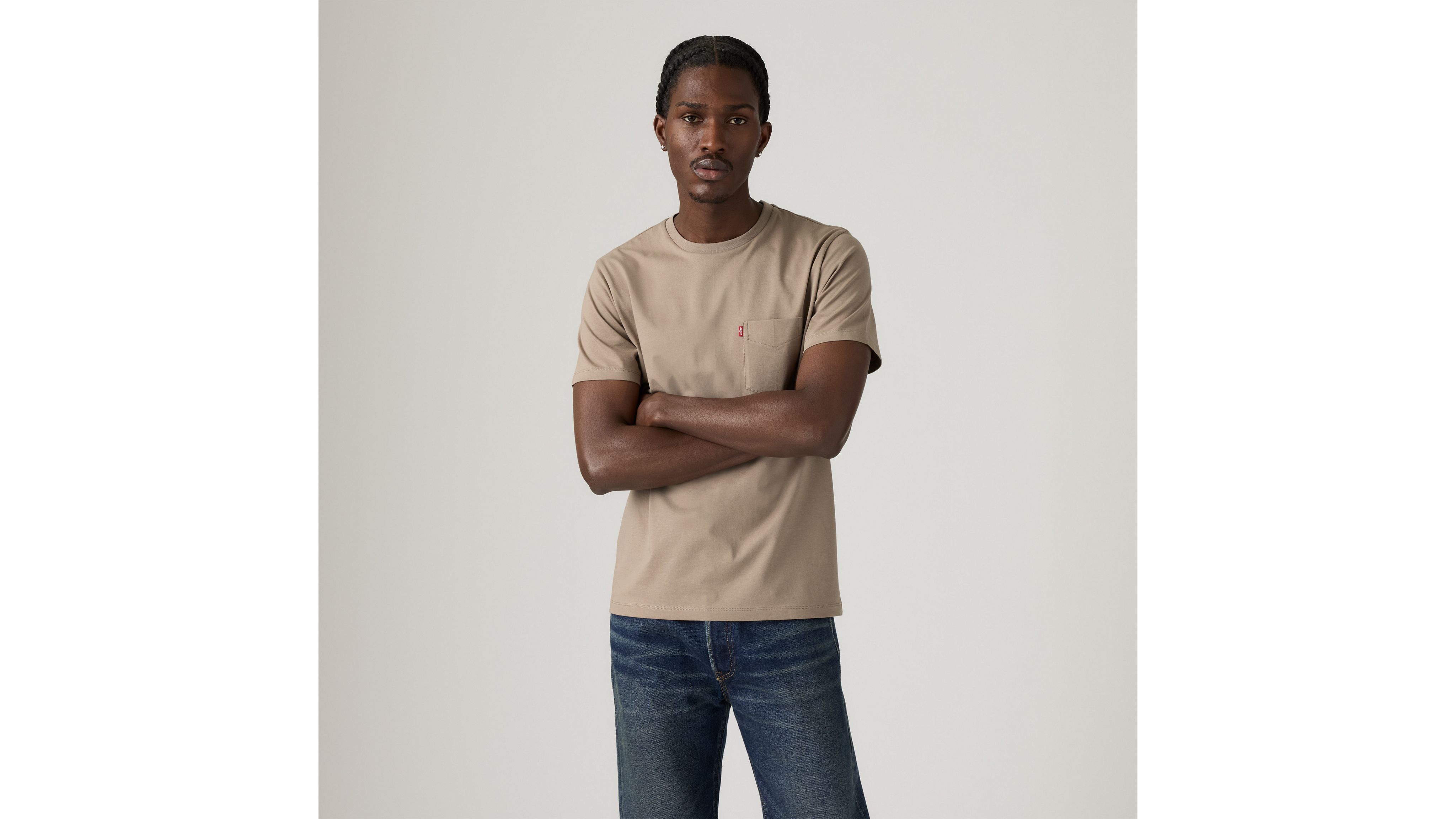 

Футболка с классическим карманом Levi's, Fungi - White